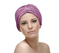 CAREBELL Headwear Turban oncologique Andrea Bambou en différentes nuances pour la perte de cheveux, Malva 14, Taille Unique