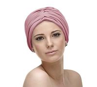 CAREBELL Headwear Turban oncologique Andrea Bambou en différentes nuances pour la perte de cheveux, Rose pâle 13, Taille Unique