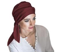 CAREBELL Smooth Bonnet oncologique en bambou pour chimiothérapie alopécie, Bordeaux, Taille Unique