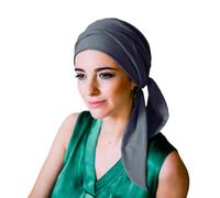 CAREBELL Smooth Turban Bonnet oncologique en bambou pour chimiothérapie alopécie, Gris nuit, Taille Unique