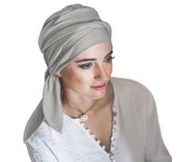 CAREBELL Smooth Turban Bonnet oncologique en bambou pour chimiothérapie alopécie, Gris perle, Taille Unique