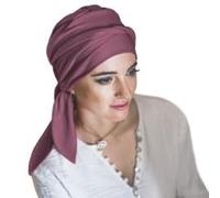 CAREBELL Smooth Turban Bonnet oncologique en bambou pour chimiothérapie alopécie, Mauve, Taille Unique