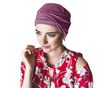 CAREBELL Turban oncologique et pour l'alopécie MAR dans différentes nuances · Tissu en bambou organique headwear, Mauve 14, Taille Unique