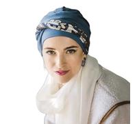 CAREBELL Turban oncologique Modèle Confort Soho fabriqué à la main en Espagne avec du bambou doux et respirant, spécifique pour la chimiothérapie, l'alopécie et les peaux sensibles.