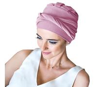 CAREBELL Turbante Confort Bambou Bonnet oncologique pour chimiothérapie ou alopécie, Rose pâle 13, Taille Unique