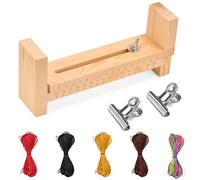 CAREDGO Fabricant De Bracelet Kit de Fabrication de Bracelets Outil Tricotage Bracelet Bricolage Gabarit Paracorde Bois avec 5 Rouleaux de Cordons pour Tressage de Bracelets, de Cordon de Parachute