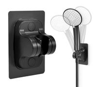 CAREDGO Support Mural Pommeau de Douche en Platique Support de Douche Mural Réglable Support de Douche Autocollant Support de Pommeau de Douche sans Perçage pour Salle de Bain
