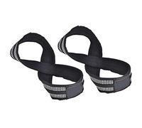 Caredy Sangles de Levage, 1 Paire Figure 8 Sangles de Levage de Poids Deadlift Sangle pour Poignet Wrist Wraps Wrist Straps Gym(M)