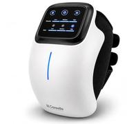 Careella Masseur de genou sans fil - Chauffant, rechargeable, réglable avec vibration intelligente et lumière douce - Appareil de confort sans fil pour genoux et articulations - Équipement de