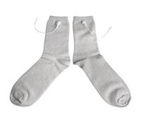 CareforYou Chaussettes d'électrothérapie avec contacts d'électrode, gris, chaussettes thérapeutiques pour appareils TENS