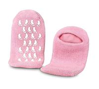 CareforYou Gants de spa en gel adoucissant blanchissant et hydratant - Taille unique (chaussettes, rose)
