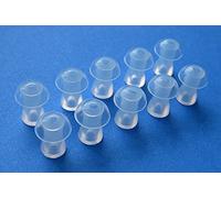 CareforYou® Lot de 10 petits embouts souples de rechange en forme de champignon pour appareils auditifs BTE 12P, 13P, 13SP, 23P, 23SP, 23M BTE (derrière l'oreille)