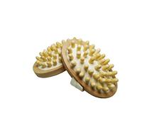 CareforYou Lot de 2 brosses de massage anti-cellulite en bois naturel pour massage du corps, massage, relaxation, musculaire, palme, sauna, spa, bain