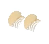 CareforYou Lot de 2 charmants peignes à cheveux Bump It Up pour faire des chignons, accessoires de coiffure pour femme et fille (beige)