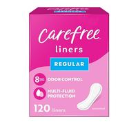 Carefree Acti-Fresh Ultra-Thin Panty Liners, Regular, Unscented - 120 Count by Carefree