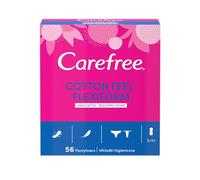 Carefree Cotton Feel Flexiform - Protège-slips perméables à l'air, sans parfum, taux d'absorption deux, taille normale, lot de 56