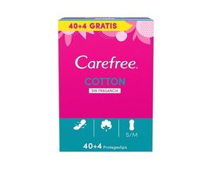 Carefree Cotton Sin Fragancia Protegeslips S/M 44uds