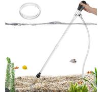 Carefree Fish Tuyau de nettoyage de gravier d'aquarium de 1,8 m, changeur d'eau sous vide, en silicone, airbag, longueur réglable ABS (pour réservoir de 1,8 à 7,8 litres)