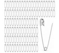 Carehabi 100 Épingles à Nourrice 37 mm Argentées, Métal pour Couture