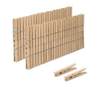Carehabi 100 Pièces Mini Pince à Linge Bois 25mm, Petites Pinces à Linge en Bois pour Photo, Guirlande Photo et Décoration Mariage, Mini Pince à Linge pour Loisirs Créatifs et DIY