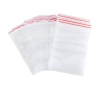 Carehabi 100 sacchetti con zip, sacchetto con zip richiudibili, trasparente con cerniera, sacchetto di plastica con zip, sacchetto di plastica trasparente, sacchetti trasparenti (8 x 12)