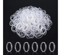 Carehabi 1000 Pièces Élastique Cheveux Transparent, 2cm Petit Elastique Cheveux Mini pour Tresses, Coiffure Enfant et Adulte, Élastiques en Caoutchouc Souple Haute Résistance