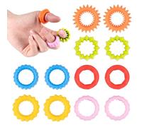 Carehabi 12 Pièces Bague Anti Stress Anneaux d'Acupression Anneaux de Massage des Doigts Bague Anti Stress Enfant Femme pour Améliorer la Circulation Sanguine