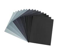 Carehabi 16 Pièces papier de verre fin 5000 3000 2500 2000 1500 1200 1000 800 papier abrasif a l'eau et sec, 23 x 28 cm papiers poncage pour carrosserie voiture, bois, métal, pierre, vernis, verre