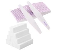 Carehabi 30Pcs Buffer Ongles Carré Éponge Lime à Ongles, Lime à Ongles Professionnelle pour Les Salons de Manucure, Le Diy Nail Art à La Maison