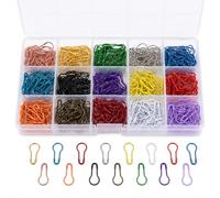 Carehabi 450 Pièces Épingles à Nourrice en Forme de Poire 22mm Épingles de Sûreté Multicolores en Métal Résistant avec Boîte de Rangement Epingle Couture pour Couture Tricot Vêtements Bricolage