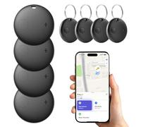 Carehabi 4PCS Bluetooth Tracker Fonctionne avec Apple Find My (iOS Uniquement) Localisateur d'objets Bluetooth IP68 Imperméable pour Portefeuilles Valises Clés Bagages