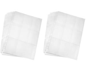 Carehabi 540 pochettes pour cartes à collectionner, 30 pages par 18 poches, pochettes vierges, pochettes pour cartes double face, 11 trous, accessoires de cartes à collectionner transparents