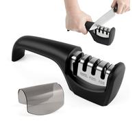 Carehabi Aiguiseur Couteaux 4 en 1 Affuteur Couteau Professionnel Eguiseur de Couteau Design Ergonomique Convient aux Cuisines