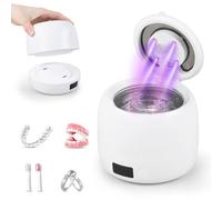 Carehabi Appareil de nettoyage à ultrasons pour attelle dentaire et prothèses - 45 kHz Dental Pod avec lumière UV et réservoir amovible de 200 ml - Nettoyeur électrique pour attelles dentaires