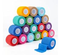 Carehabi Bandage Autoadhésif, 18 Rouleaux 5cm x 4.5m Bande Cohesive Multicolore Bandage Vétérinaire, Bandage Élastique Autocollant pour Les Mains,Les Pieds Genoux