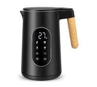 Carehabi Bouilloire Electrique Temperature Reglable 1.7L Bouilloire Electrique Inox Grand Ecran Numérique 40-100°C Protection Anti-ébullition - Noire