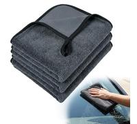 Carehabi Chiffon Microfibre Voiture Lot de 3, Serviette de Séchage Auto 600GSM 60x40cm, Tissu Nettoyage sans Trace ni Rayure pour Camion Moto et Vitres