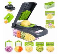 Carehabi Coupe-Légumes Multifonction, Mandoline Cuisine avec 7 Lames