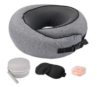 Carehabi Coussin de Voyage Avion, Oreiller de Voyage & Tour de Cou