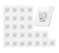 Carehabi Crochets Adhésifs Mural 26PCS Crochets Adhesifs Transparents Crochet Autocollant Crochet Salle de Bain Multiusage pour Salle de Bain Cuisine Maison