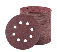 Carehabi Disques Abrasifs 80 Pièces Ronds Papier Abrasif for Ponceuse 125mm Velcro 8 Trous Papier de Verre pour Ponceuse Excentrique 40/60/80/100/120/150/180/240 Grain