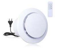 Carehabi Extracteur D'air 100mm Silencieux Ventilation, Ventilateur Amélioré Économe En Énergie Trois Vitesses De Vent Avec Télécommande Sans Fil pour Salle De Bain, Cuisine,Tentes