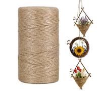 Carehabi Ficelle Corde de Jute Ø 1.5mm*200m String Ficelle Corde Jute Cordelette pour Bricolage Jardinage Entretien Emballage Arts créatifs