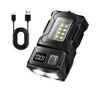 Lampe de Poche Rechargeable Lumens élevés, Mini Lampe de Poche Led Ultra Puissante, Rechargeable USB C, EDC Petite Lampe Torche 7 Modes Imperméable à l'eau Flashlight Clip our Extérieur Camping