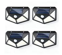 Carehabi Lampe Solaire Exterieur, Lot de 4, 100 LED, Détecteur PIR