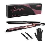 Carehabi Lisseur Cheveux/Lisseur Boucleur, Fer à Lisser 2 en 1, Anti-Frisottis avec Technologie Ionique, 6 Niveaux de Température Réglables (160°C-260°C), Chauffage Rapide pour Tous Types de Cheveux