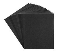 Carehabi Lot de 18 feuilles de papier abrasif 60 80 120 150 180 240 320 400 600 Papier de verre humide et sec pour voiture, meubles en bois, métal, pierre, vernis, verre, 23 x 28 cm