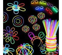Carehabi Lot de 50 bâtons Lumineux Pour Fêtes - Bâtons Lumineux Néon Pour fêtes - Bâtons Lumineux Pour mariages - Jouets Lumineux Pour Décoration De Fête et Décoration de Festival à La Lumière Noire
