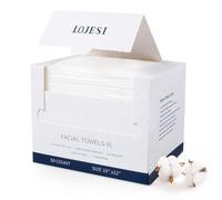 Carehabi Lot de 50 lingettes nettoyantes pour le visage en coton - 30 x 25 cm - Pour la maison et les voyages