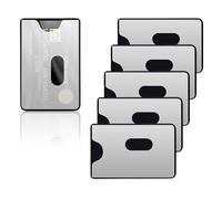 Carehabi Lot de 6 Étuis de Protection pour Cartes Anti-Scan RFID/NFC, Transparent Simple Face, pour Carte de Crédit et Carte d'Identité